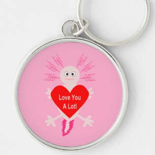 Porte-clés Valentines Jour Amour Coeur Axolotl