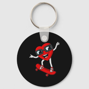 Porte-clés Valentines Jour Coeur équitation Skateboard Gares 