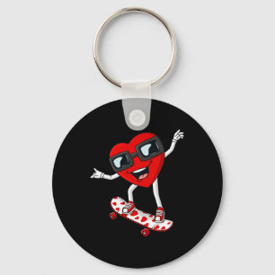 Porte-clés Valentines Jour Coeur équitation Skateboard Gares
