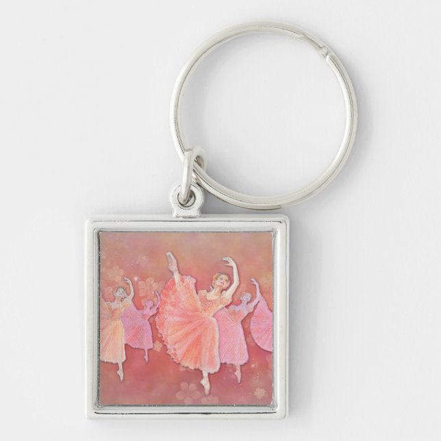 Porte-clés Valse du porte - clé de ballet de fleurs (Devant)
