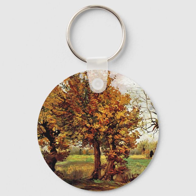 Porte-clés Van Gogh - Paysage d'automne avec quatre arbres (Recto)