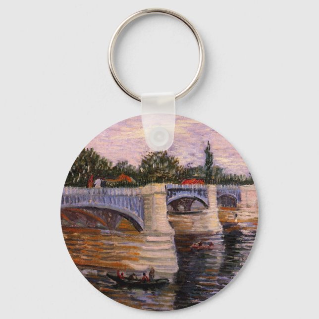 Porte-clés Van Gogh Seine River avec Pont del Grande Jette (Recto)
