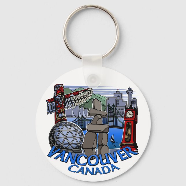 Porte-clés Vancouver Canada Porte - clé Vancouver Souvenirs (Recto)