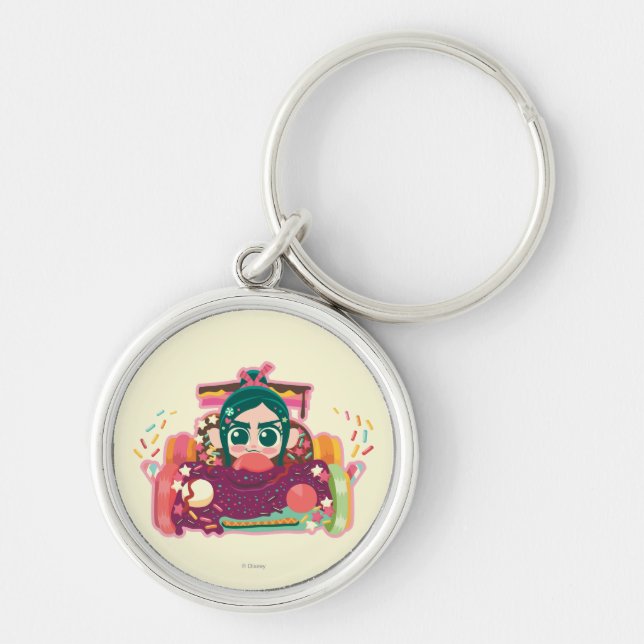 Porte-clés Vanellope Von Schweetz voiture de conduite (Devant)