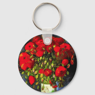 Porte-clés Vase à Van Gogh avec le porte - clé rouge de