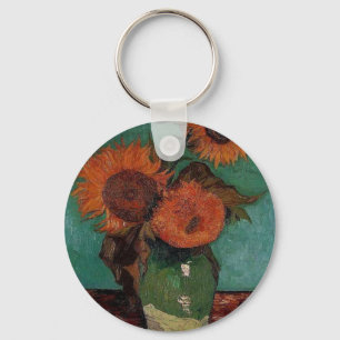Porte-clés vase with three sunflowers, van Gogh