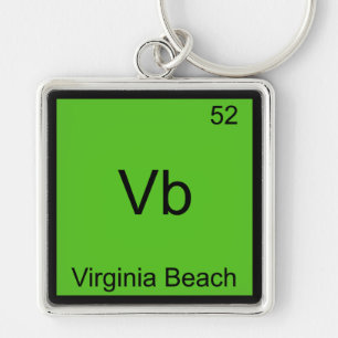 Porte-clés Vb - Ville de Virginia Beach Symbole d'élément chi