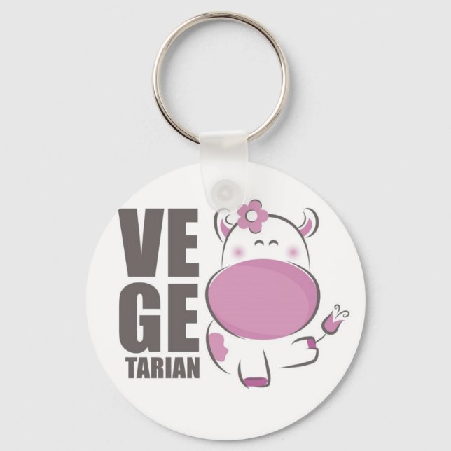 Porte-clés Ve Ge Tarian (Vache Rose) (Recto)