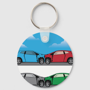 Porte-clés vecteur Crash de voiture