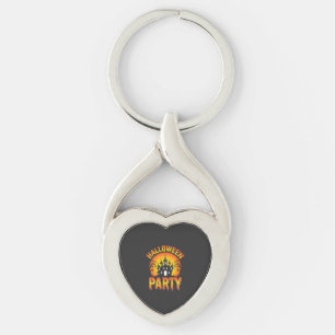 Porte-clés Vecteur de fête de maison hantée Halloween