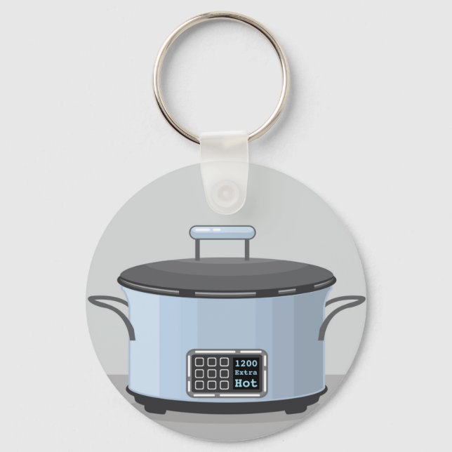 Porte-clés Vecteur de pot à cuisine lente (Recto)