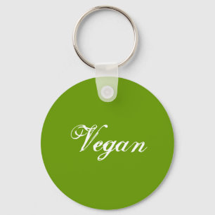 Porte-clés Vegan. Green. Slogan. Custom