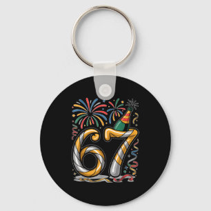Porte-clés Veille du Nouvel An Numéro 67 ou 67e Anniversaire 