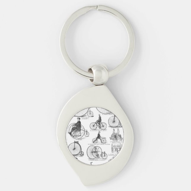 Porte-clés Vélo à grande roue Penny Farthing (Devant)