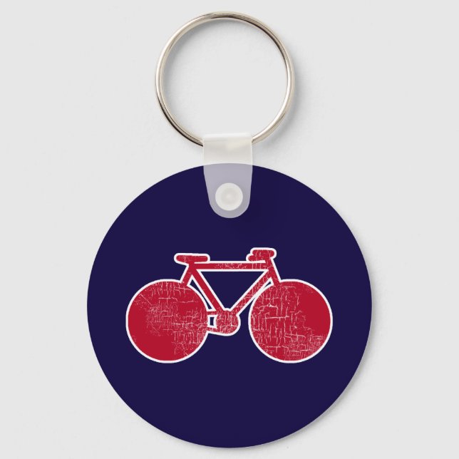 Porte-clés vélo rouge / vélo (Recto)