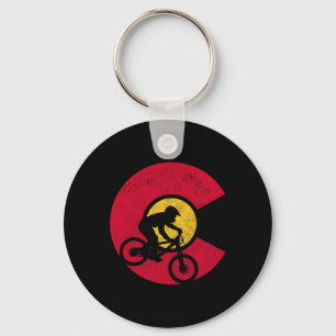 Porte-clés Vélo Tout Terrain Colorado Drapeau Mtb Cyclisme VT