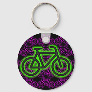 Porte-clés Vélo, Vélo, Néon, Vert, Rose, Violet