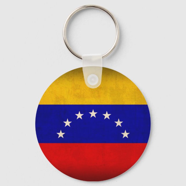 Porte-clés Venezuela Drapeau Porte - clé en détresse (Recto)