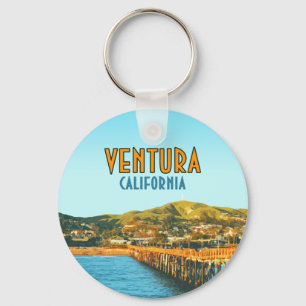 Porte-clés Ventura Pier Beach Californie Vintage