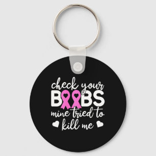 Porte-clés Vérifiez votre Boo Bees Breast Cancer Awareness Co
