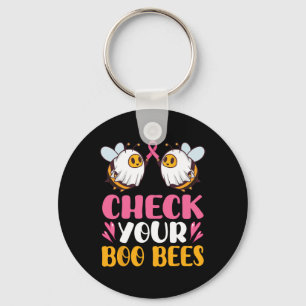 Porte-clés Vérifiez votre Boo Bees Respiration du cancer du s