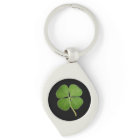 Véritable Shamrock de fermeture à 4 feuilles Noir