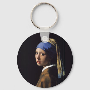 Porte-clés Vermeer Girl Pearl Élevant Masterpiece Peinture
