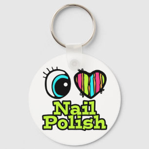 Porte-clés Vernis à Ongles Bright Eye Heart I Love