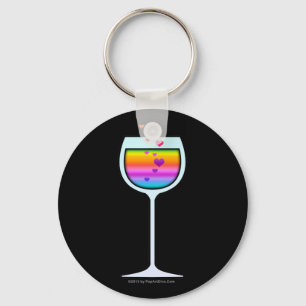 PORTE-CLÉS VERRE À VIN