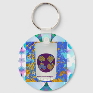 Porte-clés Verre de champion d'or de tisonnier