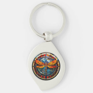 Porte-clés verre de libellule