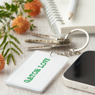 Porte-clés vert Gator Love Text