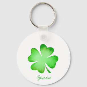 Porte-clés Vert trèfle chanceux jour de la Saint-Patrick irla