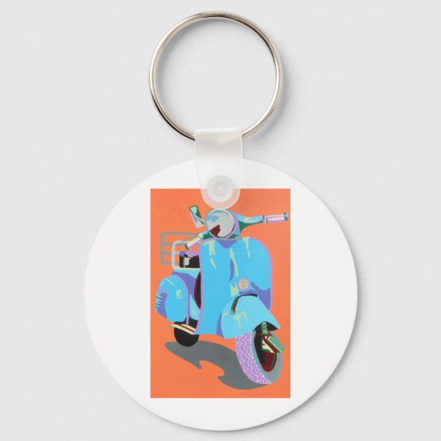 Porte-clés Vespa bleu (Recto)