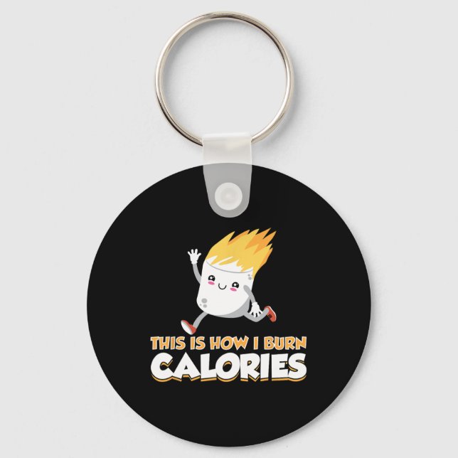 Porte-clés Vêtements mignons de Marshmallow S'mores Comment j (Recto)