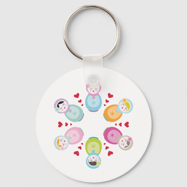 Porte-clés VÊTEMENTS :: poupées babushka - mandala (Recto)