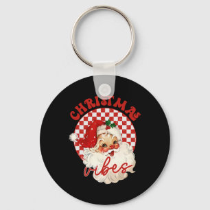 Porte-clés Vibes de Noël vintage Super Père Noël Enfants G