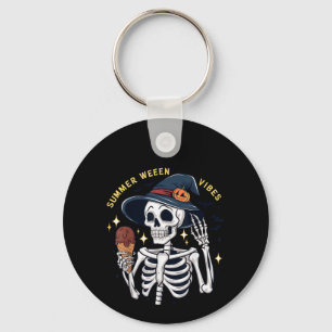 Porte-clés Vibes de Summerween Drôle Squelette Crème Glacée É