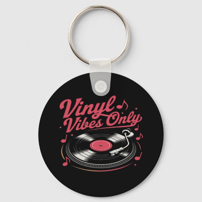 Porte-clés Vibes de vinyle uniquement - Conception du lecteur (Recto)