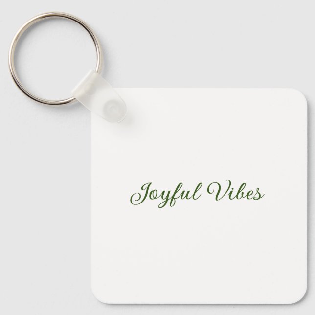 Porte-clés Vibes joyeux Noël vert nom de famille (Recto)