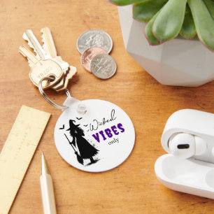 Porte-clés "Vibes perdues seulement" - Sorcière noire Hallowe