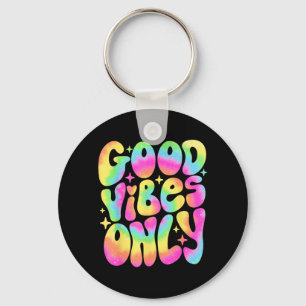 Porte-clés Vibes Positives Seulement Paix Amour Années 60 70 