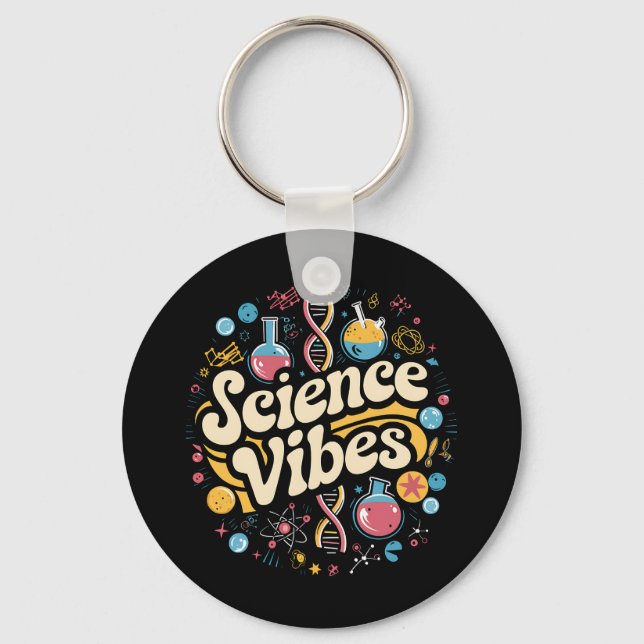 Porte-clés Vibes scientifiques Super Premier jour de retour à (Recto)