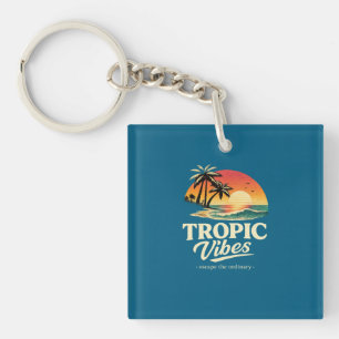 Porte-clés Vibes tropicaux, échappez à l'ordinaire