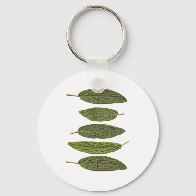 Porte-clés VIBIRNUM LA PAIX feuille (Recto)