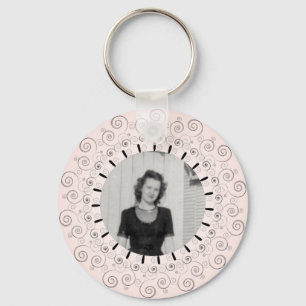 Porte-clés Victorien vintage avec cadre soigné Personnalisé