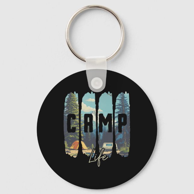 Porte-clés Vie de camping  (Recto)