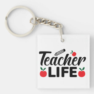 Porte-clés Vie de l'enseignant Wordart