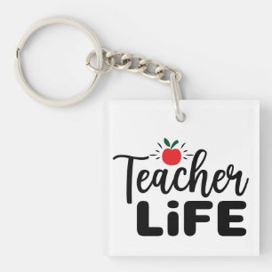 Porte-clés Vie de l'enseignant Wordart