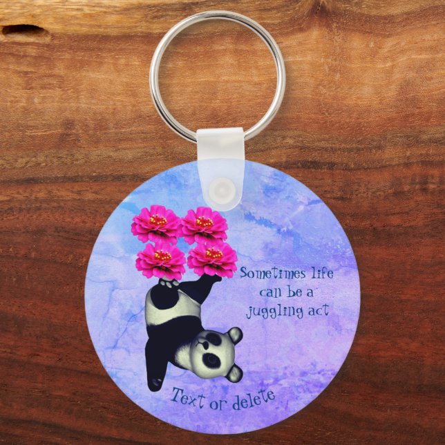 Porte-clés Vie Une Loi Jonglante Panda Inspiration (Recto)